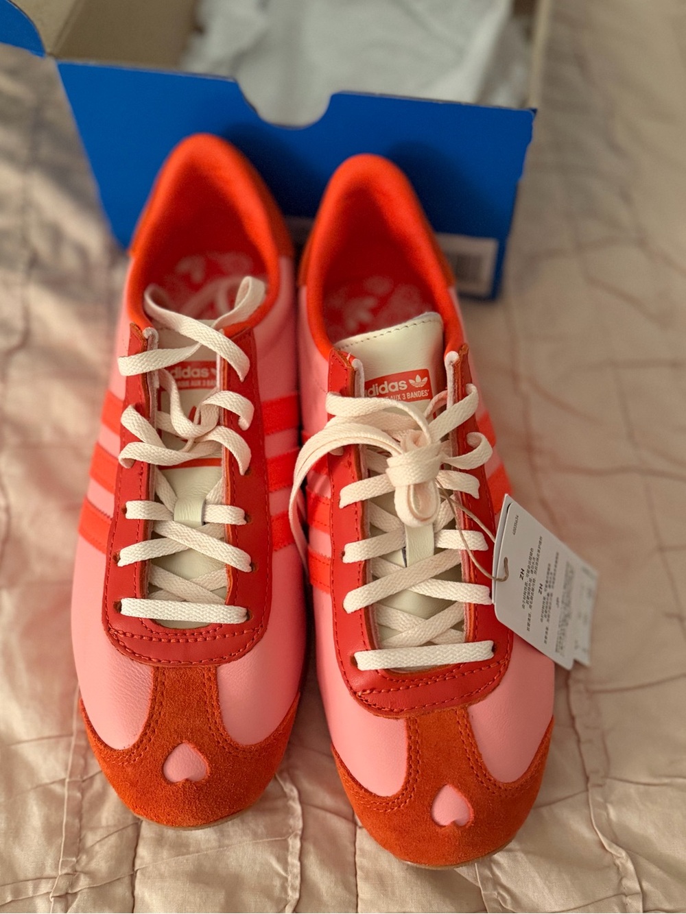 Adidas Country OG Shoes Semi Pink Spark/Impact Orange/Collegiate Orange (6)
